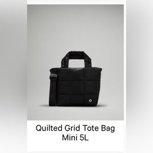 lululemon athletica Black Quilted Messenger Bag